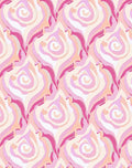 Swirling Pink Art Nouveau Design Rug
