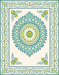 Mandala Inspired Floral Pattern Rug