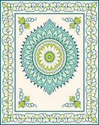 Mandala Inspired Floral Pattern Rug