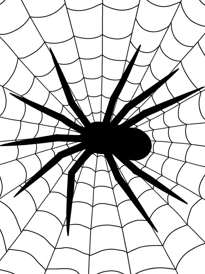 Spooky Spider Web Graphic Rug