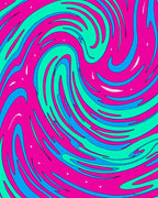 Vibrant Swirl Fluid Abstract Design Rug
