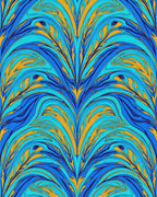 Oceanic Abstract Swirl Pattern Rug