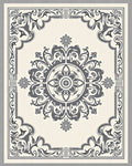 Classic Damask Floral Medallion Rug