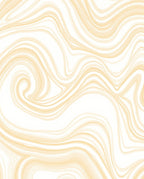 Creamy Marbled Swirl Abstract Rug