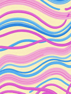 Flowing Pink Blue Stripe Design Rug