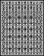 Intricate Geometric Patterned Black and White Rug