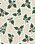 Holly Berry Spiral Pattern Rug