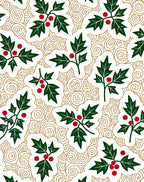 Holly Berry Spiral Pattern Rug