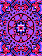 Vibrant Psychedelic Mandala Pattern Rug