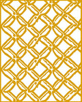 Ochre Interlocking Chain Link Design Rug