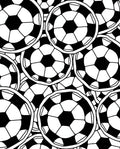 Classic Soccer Ball Pattern Print Rug