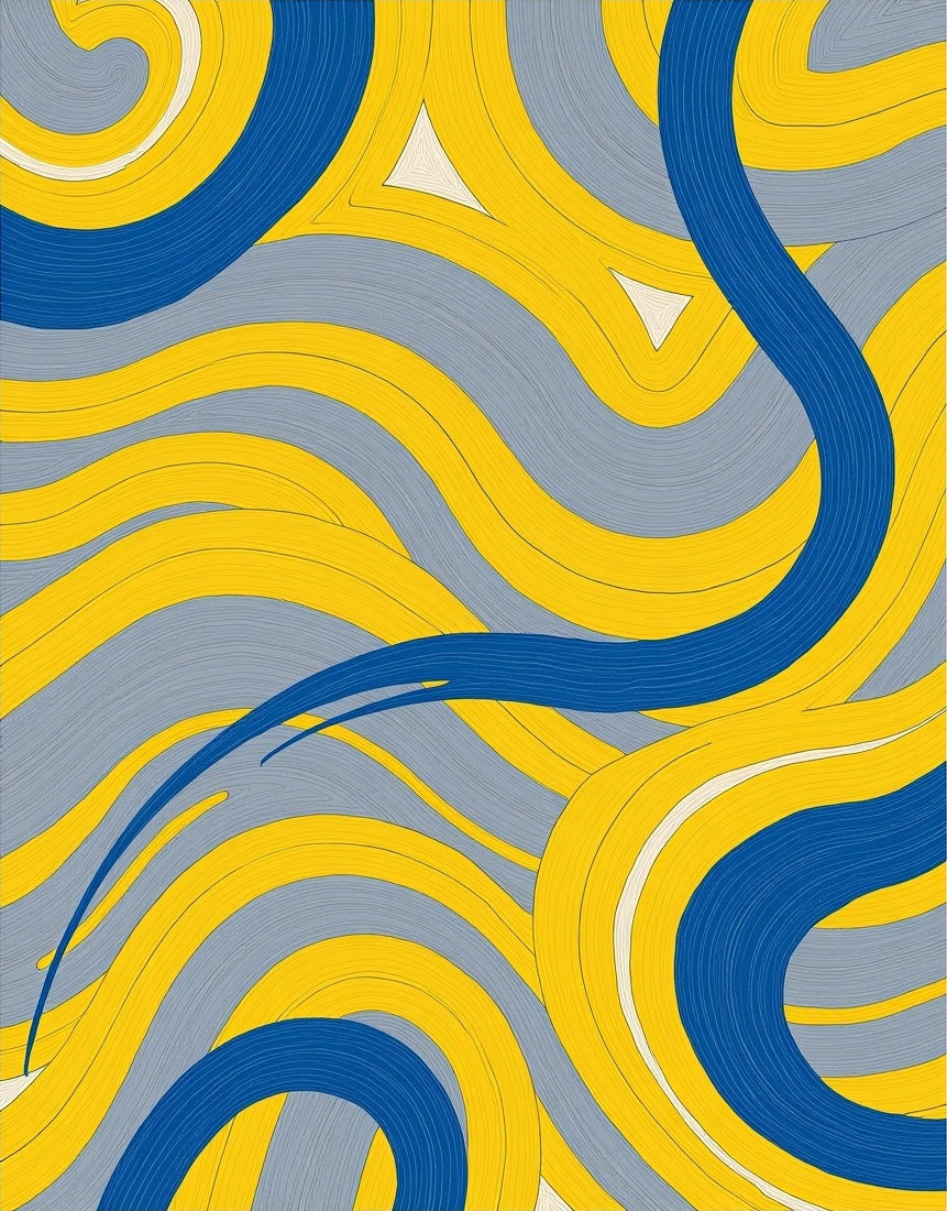Abstract Swirls And Lines Rug