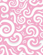 Pink Whimsical Swirl Dragon Rug