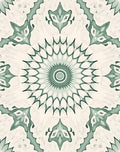 Intricate Mint Green Mandala Pattern Rug