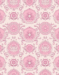 Pink Floral Medallion Pattern Rug