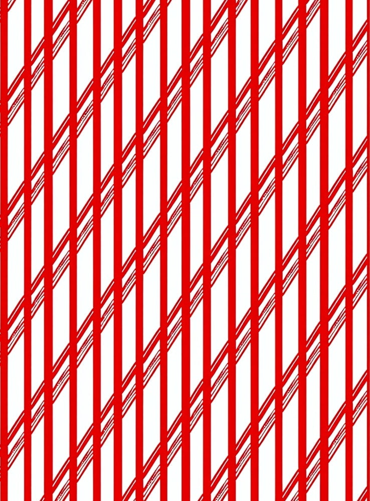 Bold Red Diagonal Stripe Rug