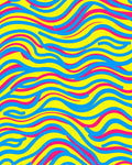 Bright Wavy Stripe Pattern Rug