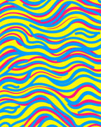 Bright Wavy Stripe Pattern Rug