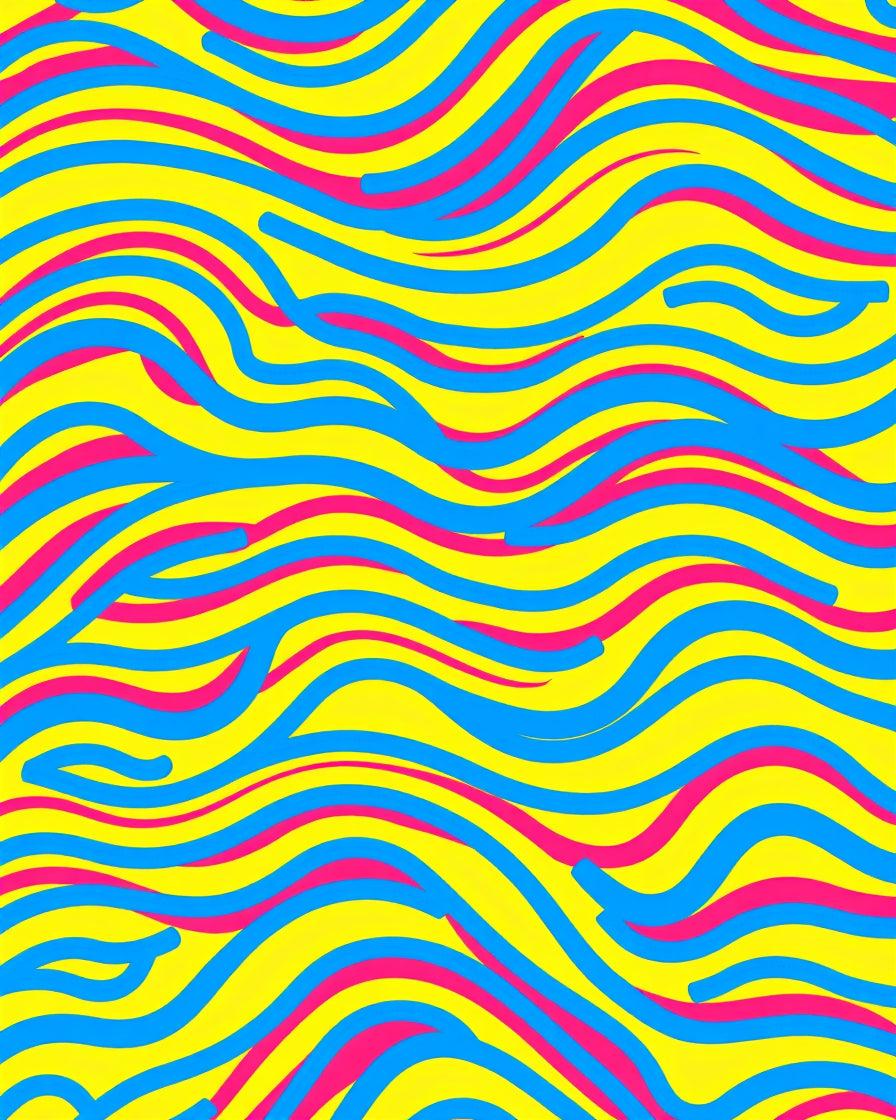 Bright Wavy Stripe Pattern Rug
