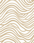 Beige Wavy Stripe Pattern Rug