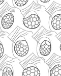 Abstract Black and White Geometric Circles Rug