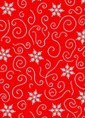Red Snowflake Swirl Pattern Rug