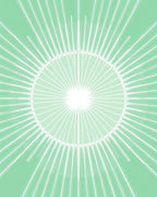Mint Green Sunburst Radiance Rug
