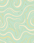 Aqua Waves Abstract Pattern Rug