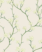 Delicate Floral Vine Pattern Rug