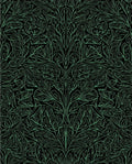 Art Nouveau Green Abstract Floral Rug