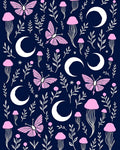Midnight Celestial Butterfly Pattern Rug