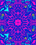 Futuristic Circuit Board Abstract Design Rug