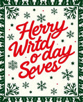 Red Green Snowflake Christmas Rug