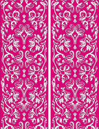 Symmetrical Floral Vines Bright Pattern Rug