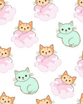 Whimsical Kittens In Clouds Pattern Rug
