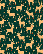 Deer And Stars Pattern Rug
