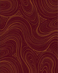 Maroon Gold Swirl Pattern Rug