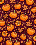 Pumpkin Leaf Fall Pattern Rug