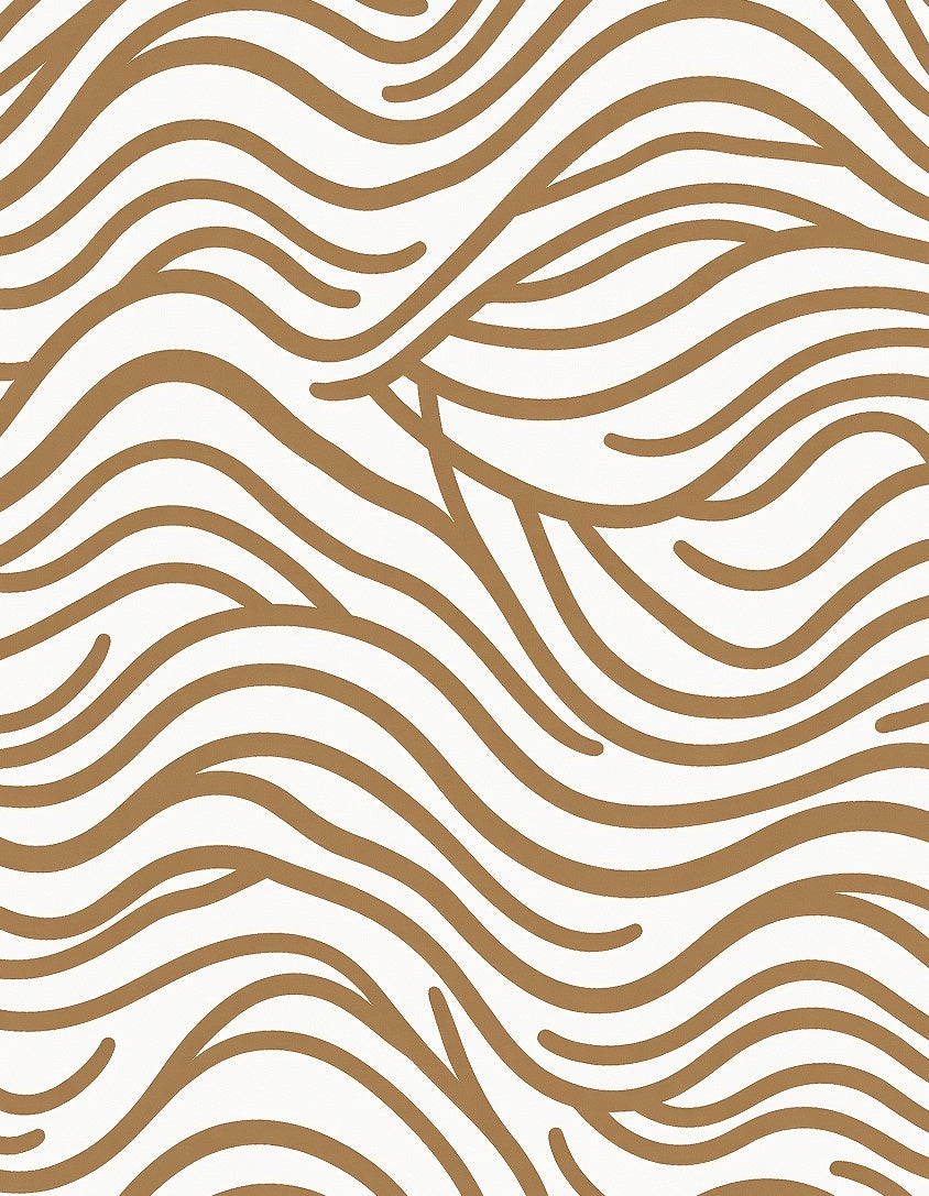 Abstract Wavy Striped Pattern Rug