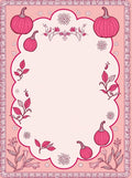 Pink Pumpkin Floral Pattern Rug