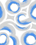 Abstract Blue Gray Swirl Rug