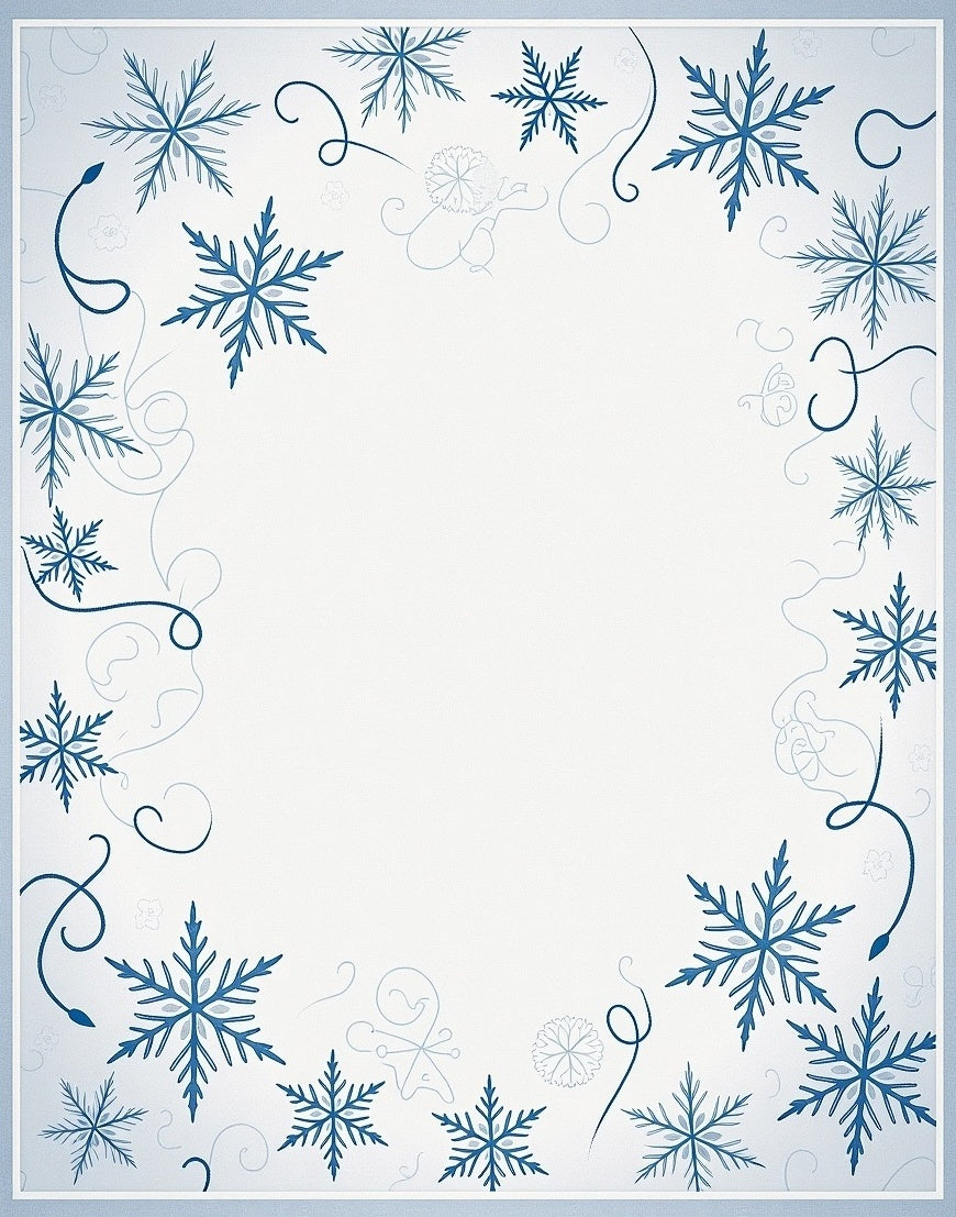 Winter Snowflake Swirl Pattern Rug