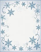 Winter Snowflake Swirl Pattern Rug