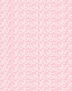Abstract Pink White Geometric Pattern Rug