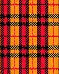 Bold Plaid Red Orange Black Pattern Rug