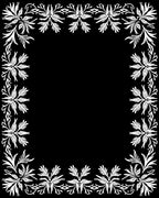 Ornate Floral Scroll Border Design Rug