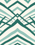 Abstract Geometric Teal Stripes Rug