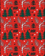 Winter Woodland Tree Pattern Rug