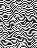 Black White Abstract Wavy Lines Rug