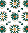 Abstract Floral Sunburst Pattern Rug
